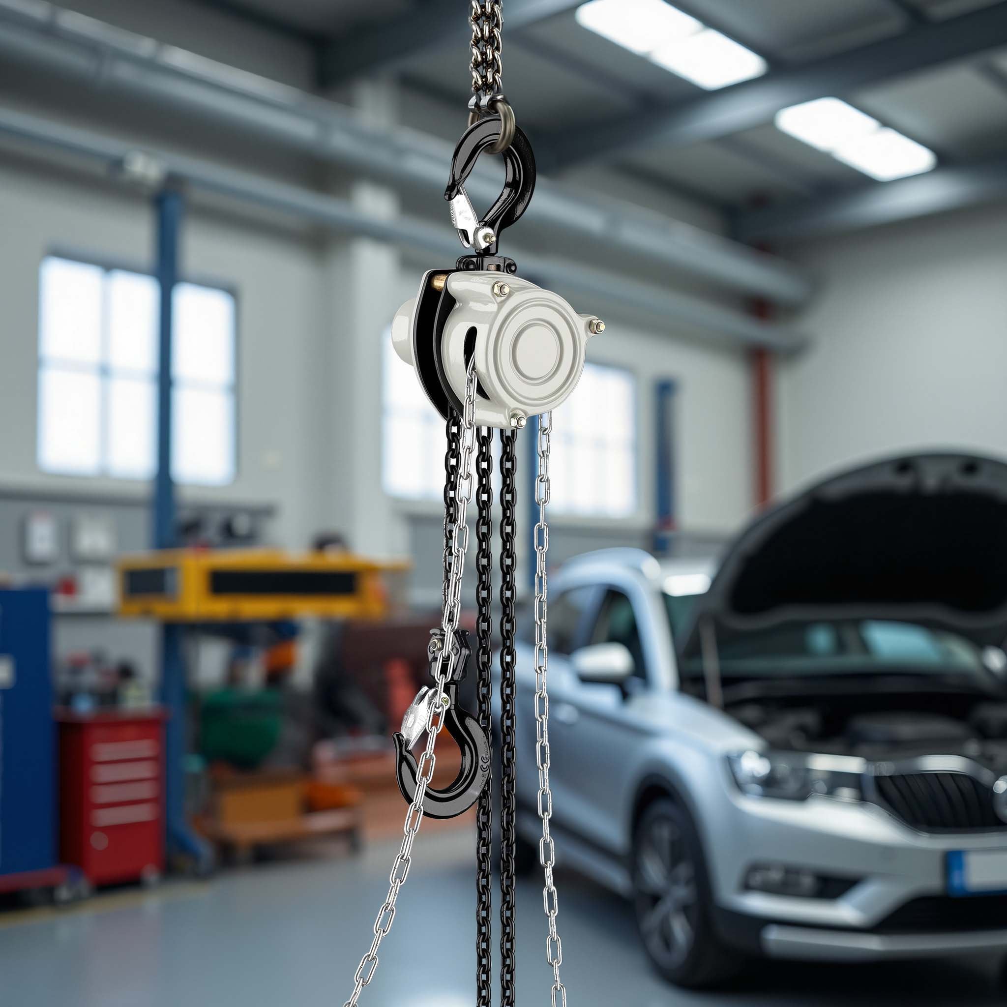 Paranco a catena manuale V21-2, capacità di carico 2 t, altezza di sollevamento 3 m, leggero e compatto, per impieghi gravosi