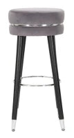 Sgabello Bar Paris Grigio/Silver Cm Ø 35X74