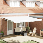 Tenda da Sole-Tenda parasole per balcone Bianco 450 x 300 x 165 cm Poliestere e Metallo 511380