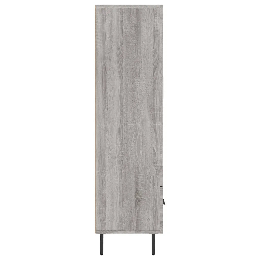 Credenza-Buffet-Armadio da cucina Grigio Sonoma 69,5x31x115 cm in Legno Multistrato 629853