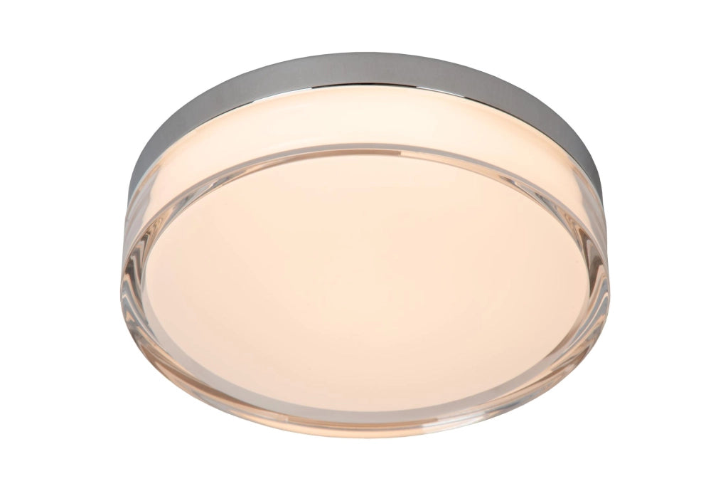 Plafoniera PLANO LED 1 luce IP44 cromata tonda Lucide