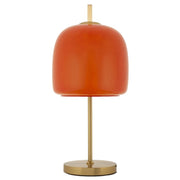 Lampada da Tavolo VKH923, Arancione, Vetro, 30x16x53 cm