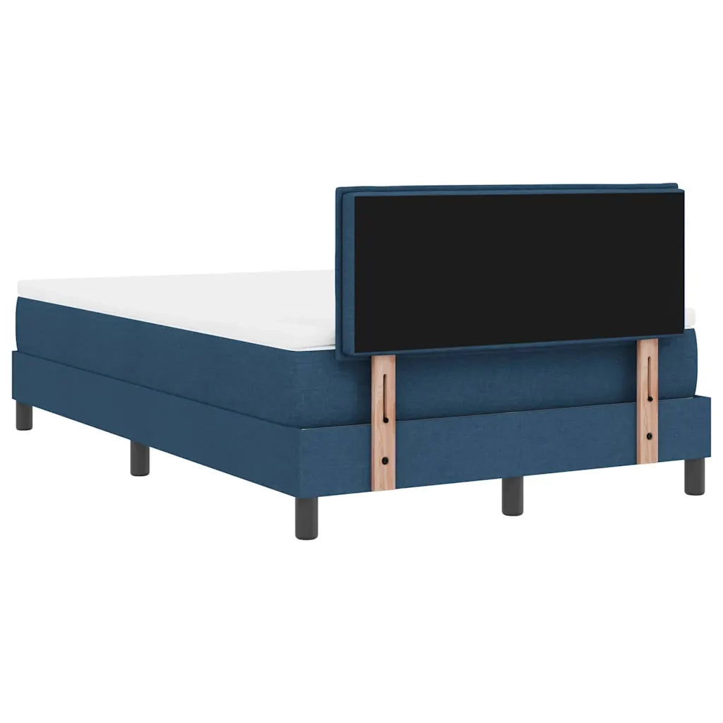 Letto a molle con testiera Blu 120 x 190 cm Tessuto