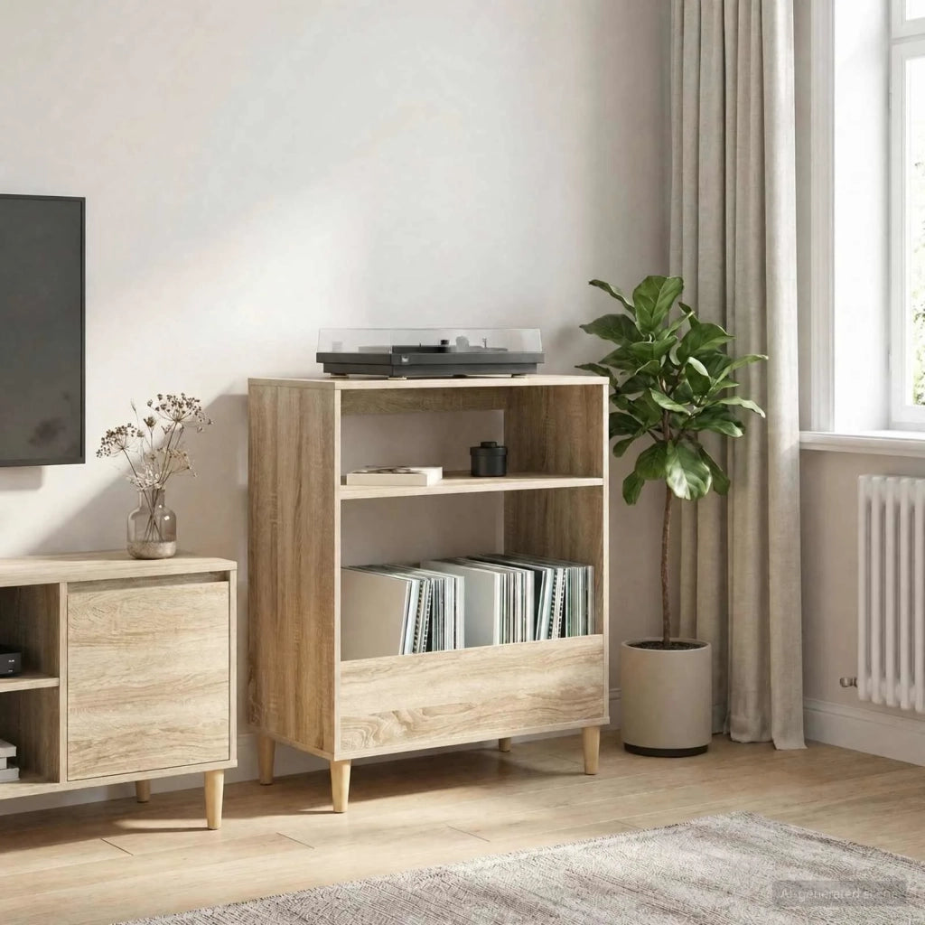 Supporto per giradischi Rovere Sonoma 71 x 39,5 x 83 cm 8012892
