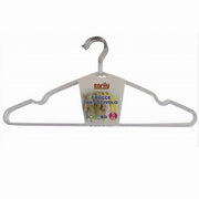 Trade Shop - Set 5 Pz Grucce Stampelle Appendi Abiti Antiscivolo Vestiti 40 Cm Bianco 10458 -