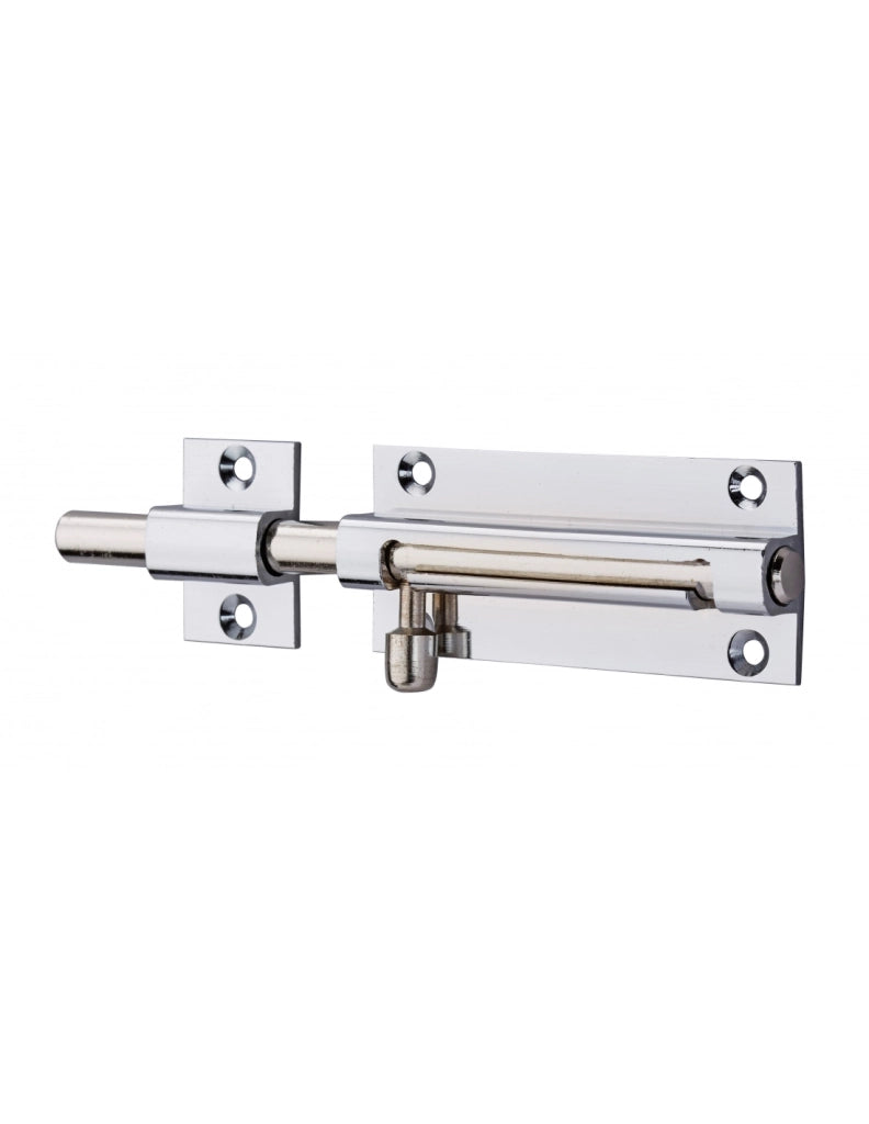 Chiusura a chiavistello per porta, 70 mm, ottone cromato, rotondo – Serrurerie de Picardie