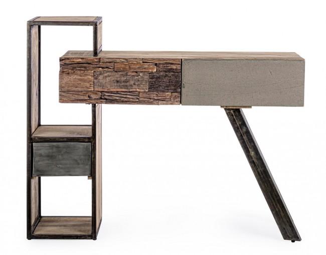 Consolle Manchester 118x35x95 cm in Acciaio e Legno