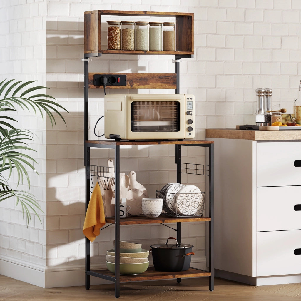 Mobile per cucina ¨C Zephmum ¨C Marrone, Acciaio, 60x42x153 cm