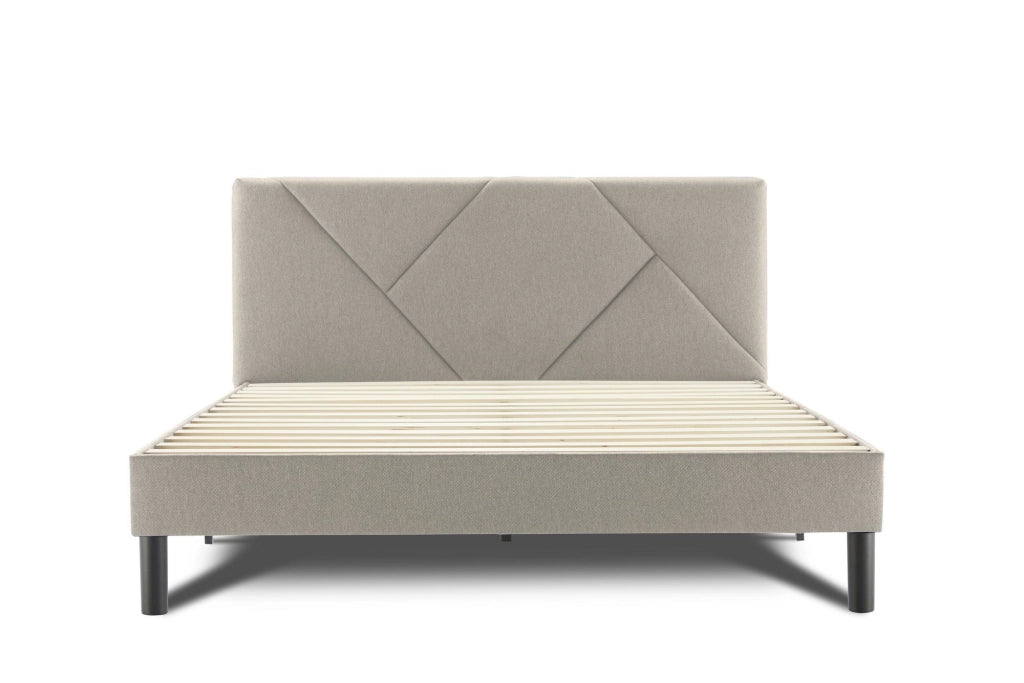 Hypnos, Letto Matrimoniale Dimensione Materasso 160x200 cm, Grigio Tortora