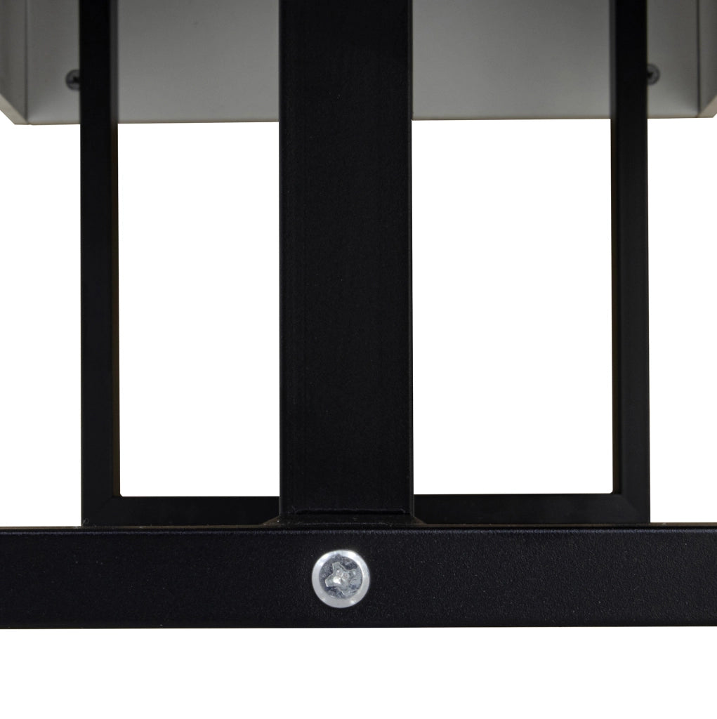 Tavolino da caffè nero e bianco 110×50,5×41 cm con piano lucido