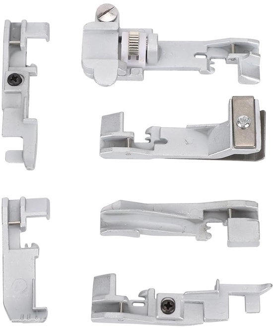 Set di piedi per cucito 6 pezzi - Processo di cucito professionale - Macchina per cucito a raso - 14U/14CG754 - Materiale di alta qualità in acciaio - Facile da installare - Piede per cucito a raso