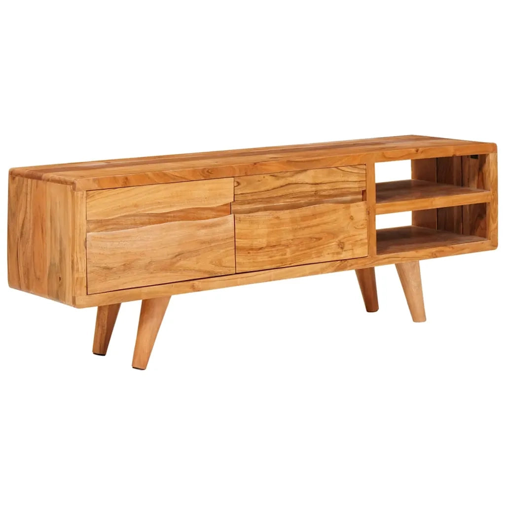 Mobile TV Marrone 110 x 30 x 40 cm Legno di Acacia Massello