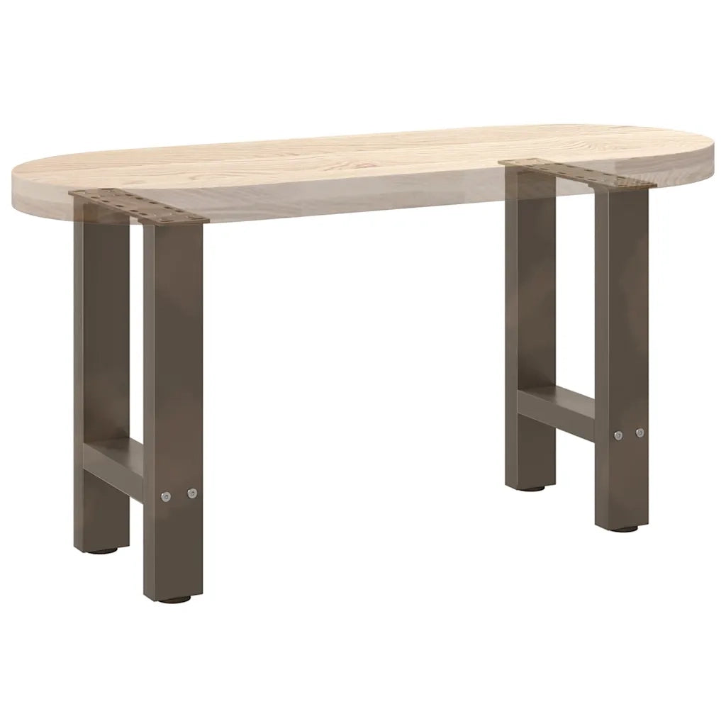 Gambe per Tavolino da Caffè in Acciaio Naturale 2 pz 28x(42-43) cm Acciaio 4013275