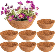 8 Pacchi di Coperture per Cestino da Parete, 30CM Coperture in Fibra di Coco per Cestino da Fiori, Cestino da Fiori da Parete di 12 Pollici, Coperture per Cestino da Fiori in Fibra di Coco, 12 Pollici