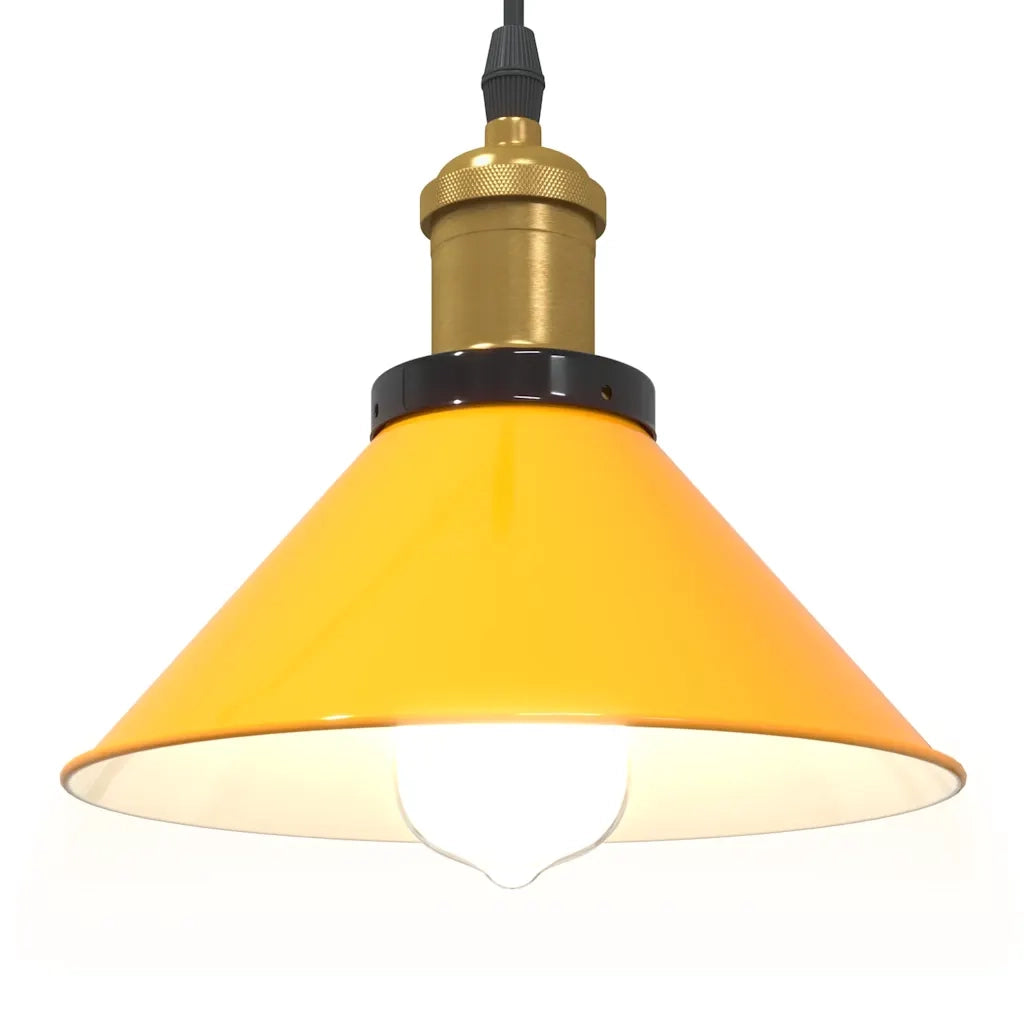 Lampada Sospensione Regolabile E27 Giallo Lucido ?22 cm Metallo CFW4836575