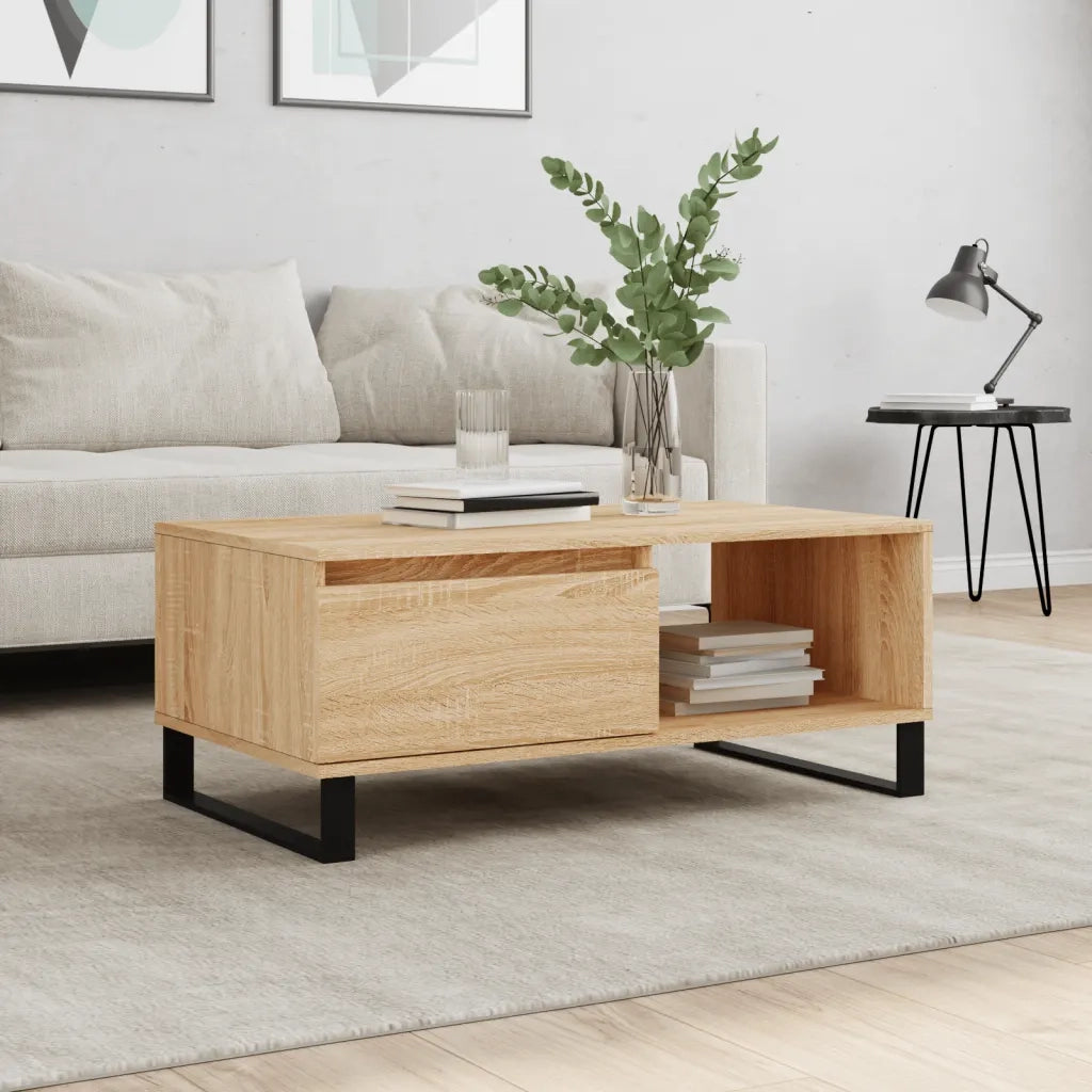 Tavolino salotto | Tavolino da caff¨¨ | Tavolino da Soggiorno Rovere Sonoma 90x50x36,5 cm Legno Multistrato