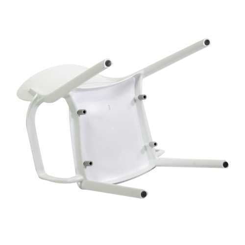 Sedia da Giardino 54,5x53xh84 cm in Polipropilene Alezio Bianco