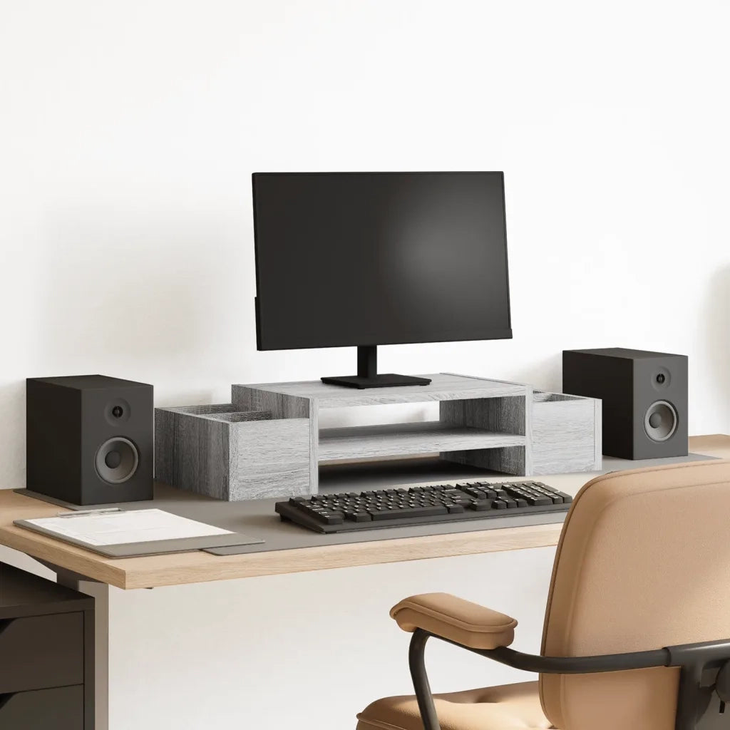 vidaXL Supporto Monitor con Contenitore Sonoma 70x27x15 cm Truciolato