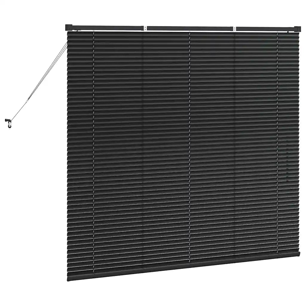 vidaXL Tenda per Finestra con tende Nero Alluminio