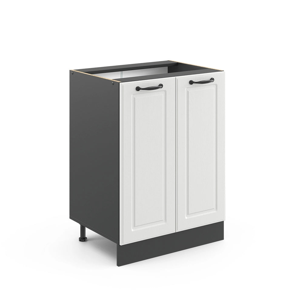 Vicco Mobiletto base cucina Bianco casa di campagna 60 cm senza piano di lavoro