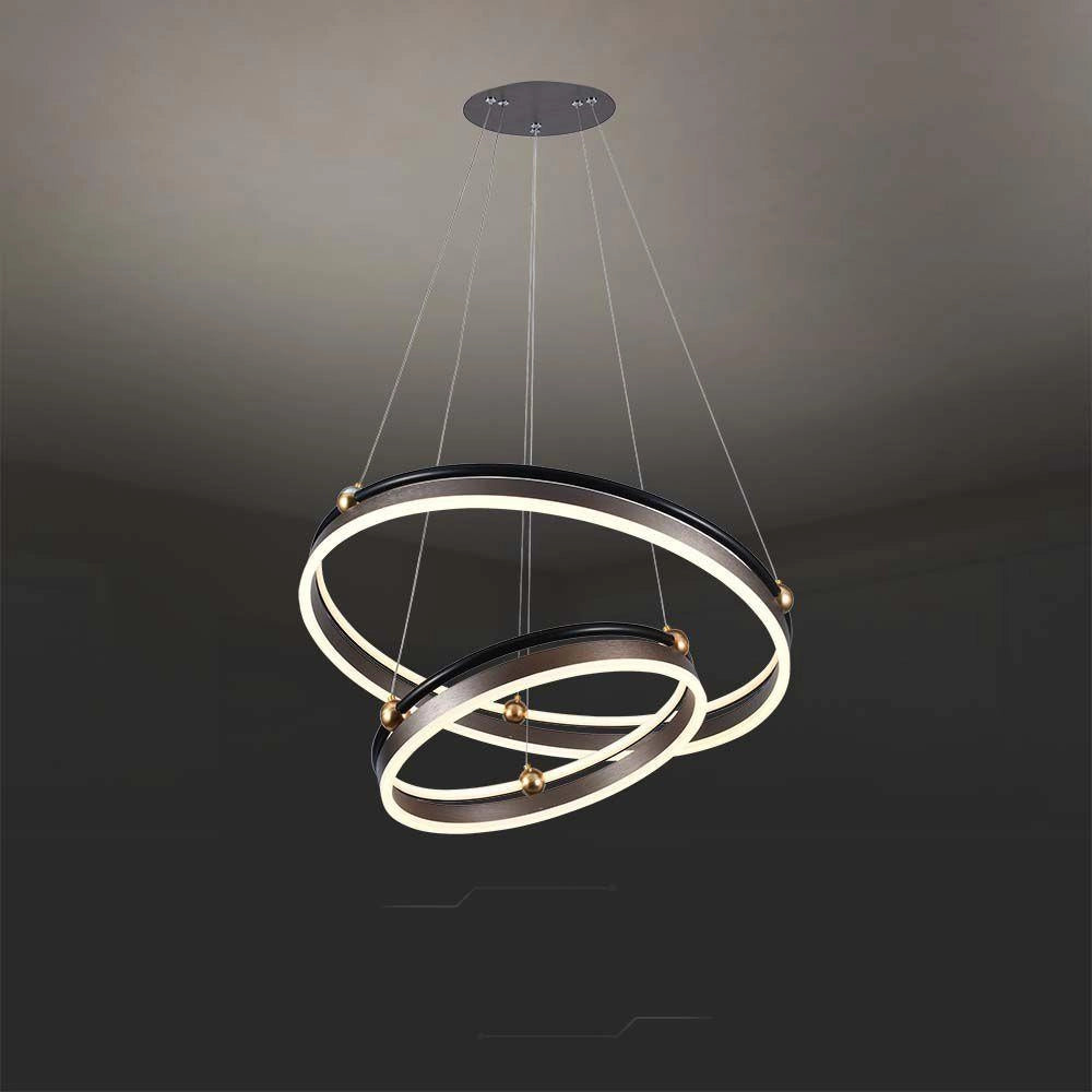 Lampada a sospensione LED 50W 3000K 2 anelli bronzo V-TAC