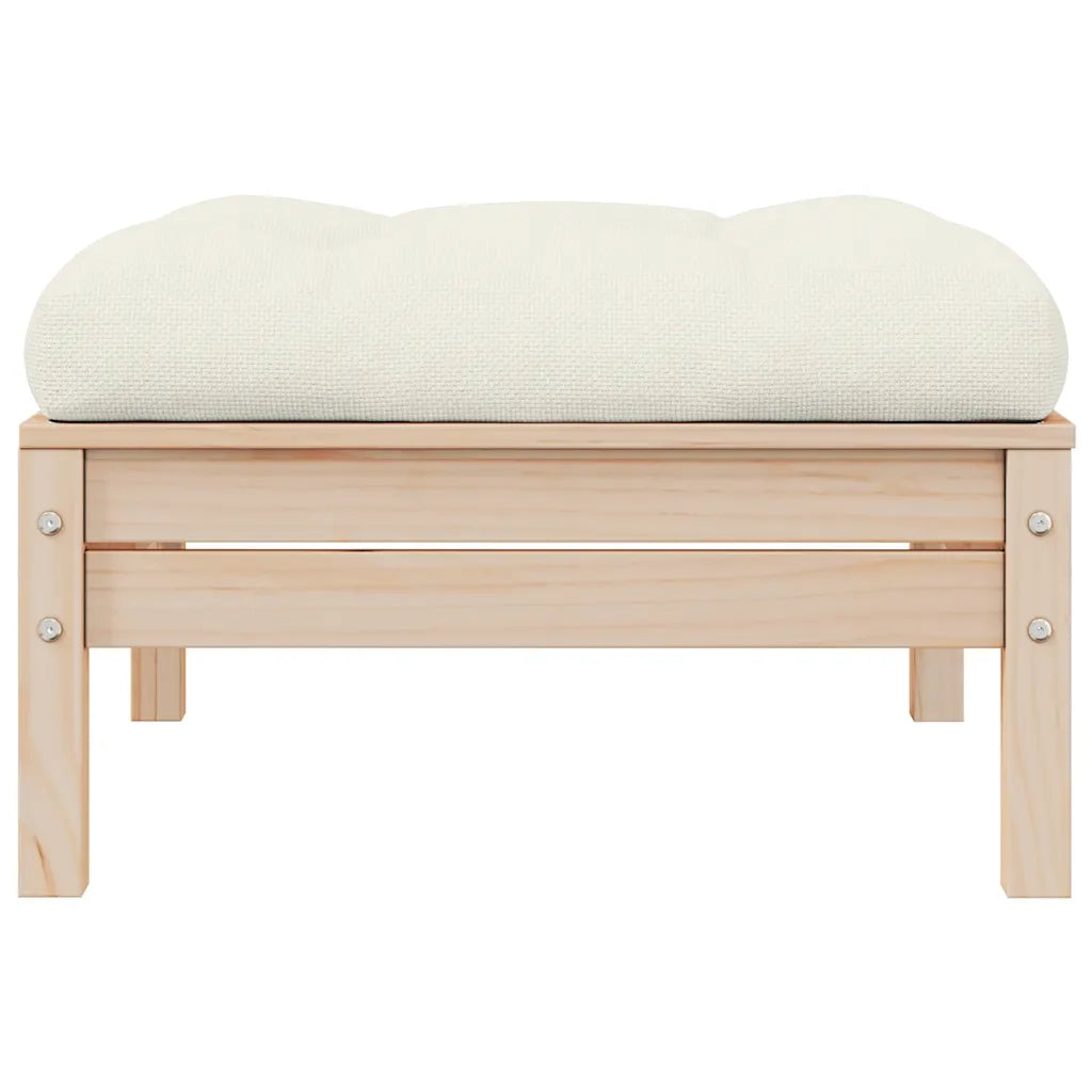 Divano da Giardino a 2 Posti con Cuscini Crema Massello di Pinocod mxl 94751