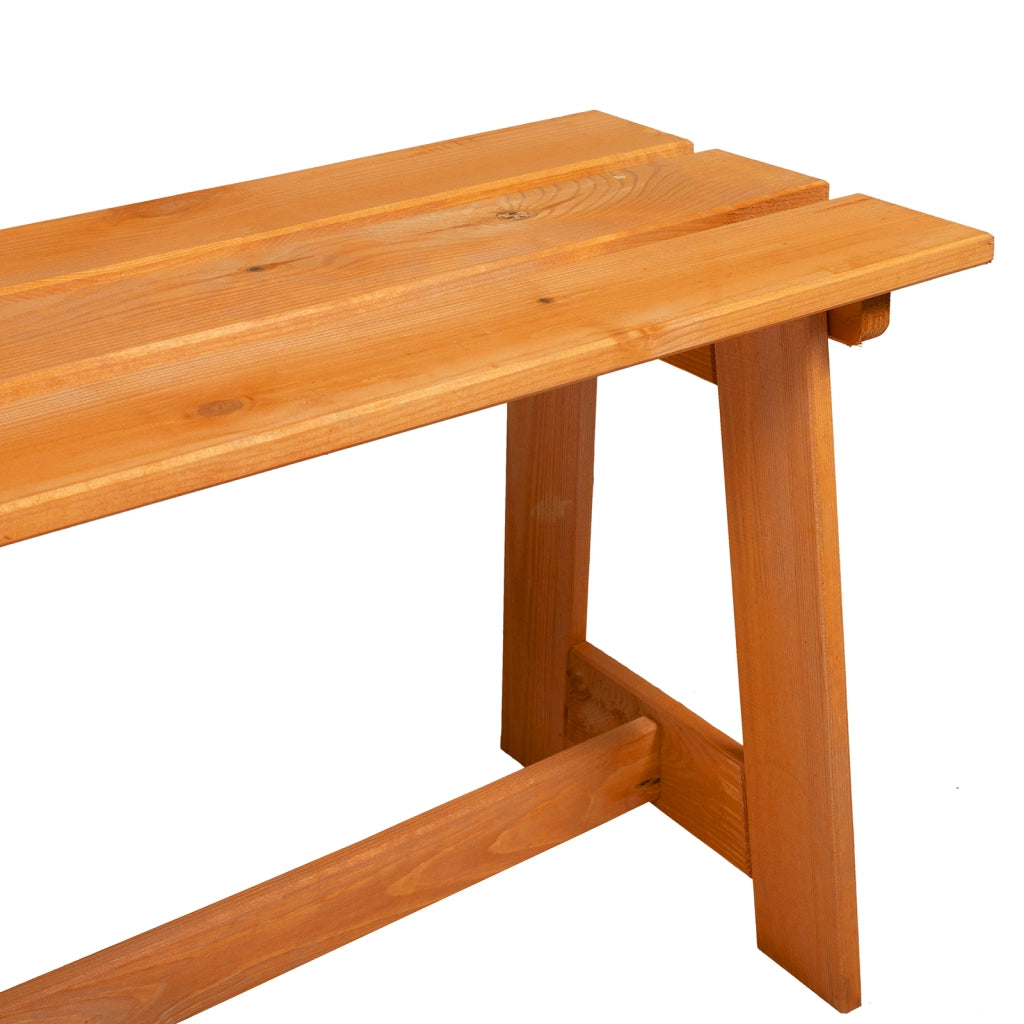 Panchina da esterno in Acacia 119x35x47 cm in legno massello di pino
