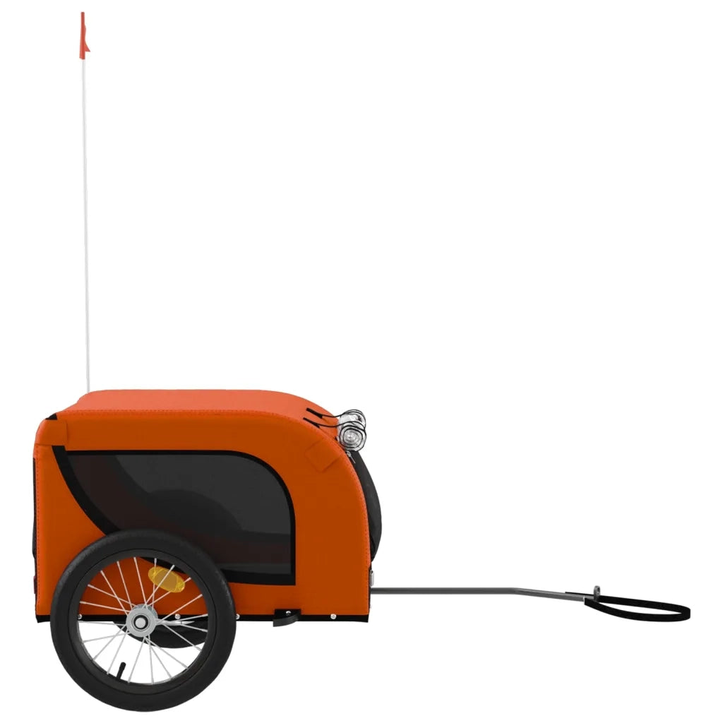 Rimorchio da Bici per Animali Arancione e Nero Oxford e Ferro CFW5465280