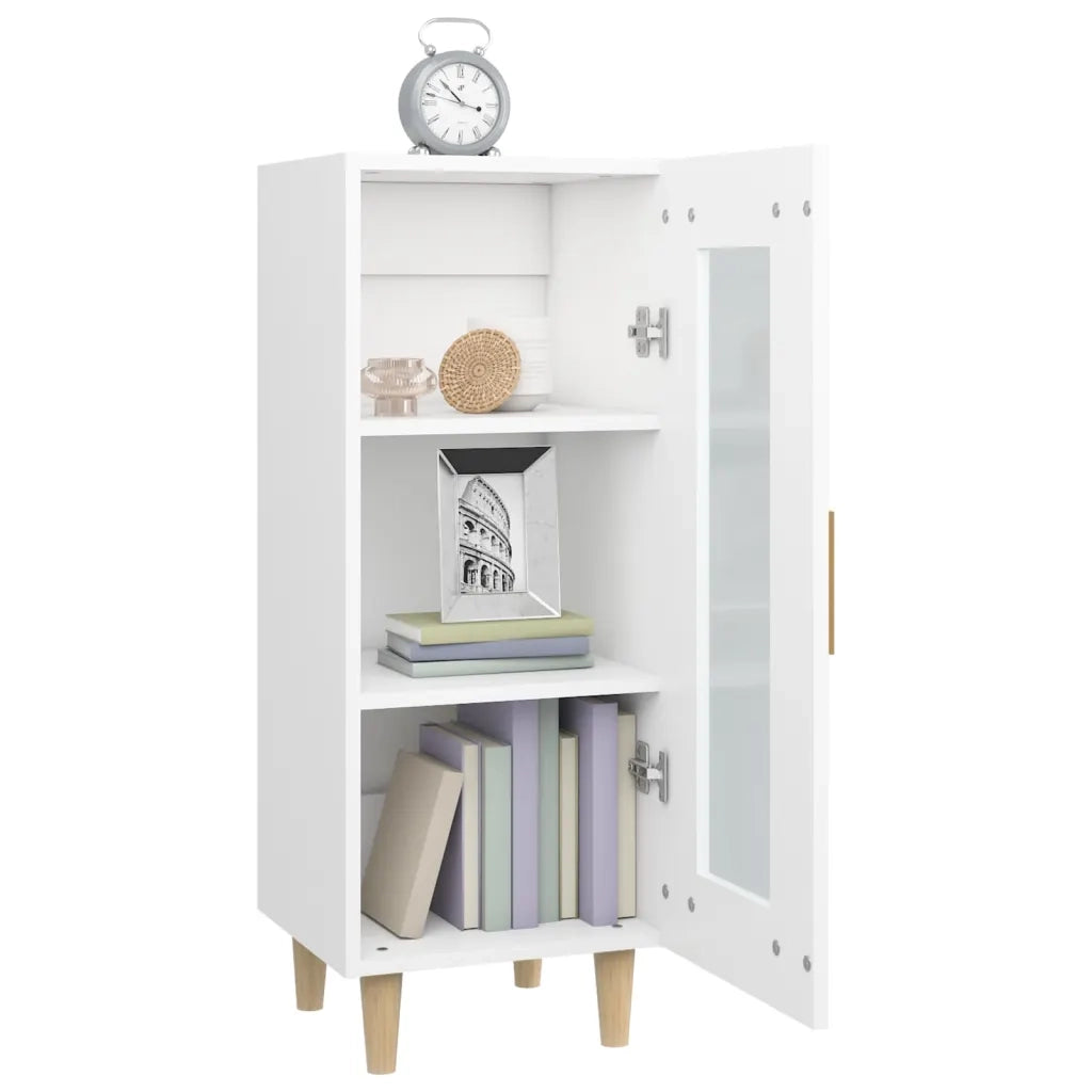 Credenza Bianca 34,5x34x90 cm in Legno Multistrato 812393