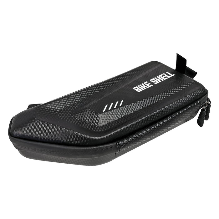 Borsa Portaoggetti da Sottocanna Bicicletta 26x10x4 cm Doppia Tasca Rigida Effetto Carbonio