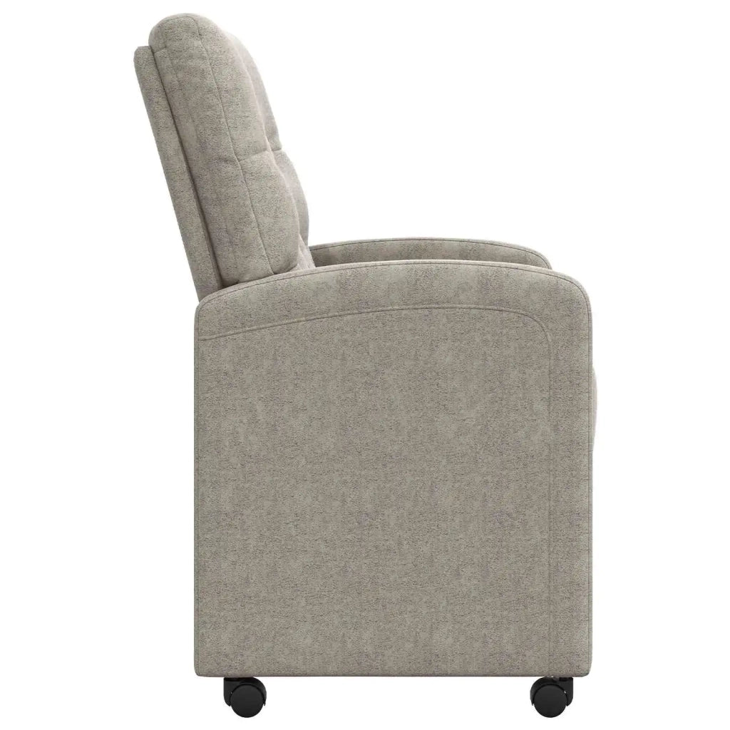 Sedie da Pranzo con Ruote 2 pcs Grigio chiaro 58 x 67 x 97 cm