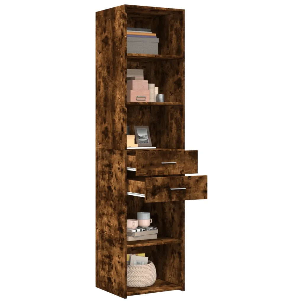 Credenza | Madia | Buffet da pranzo | Armadio da pranzo Rovere Fumo 45x42,5x185 cm in Legno Multistrato
