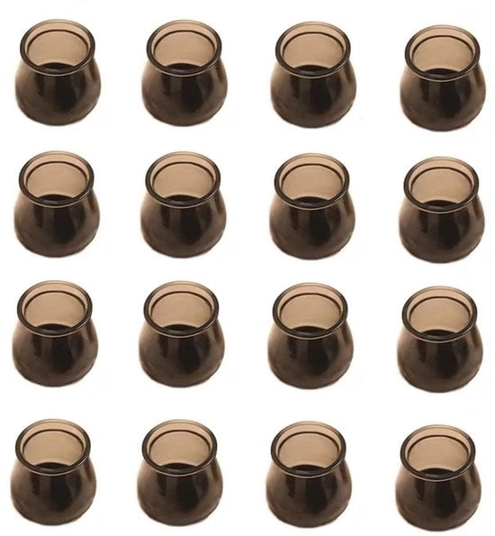 Protezioni per gambe di mobili 16 pezzi - Nero - Silicone - Protezioni per pavimento - Antiscivolo - Resistenti ai graffi - Adatti per piedi di mobili da 30 a 45 mm - Protezioni per mobili