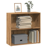 Libreria-Scaffale per Libri-Mobile di Stoccaggio Rovere Artigianale 80x30x77 cm in Legno Multistrato