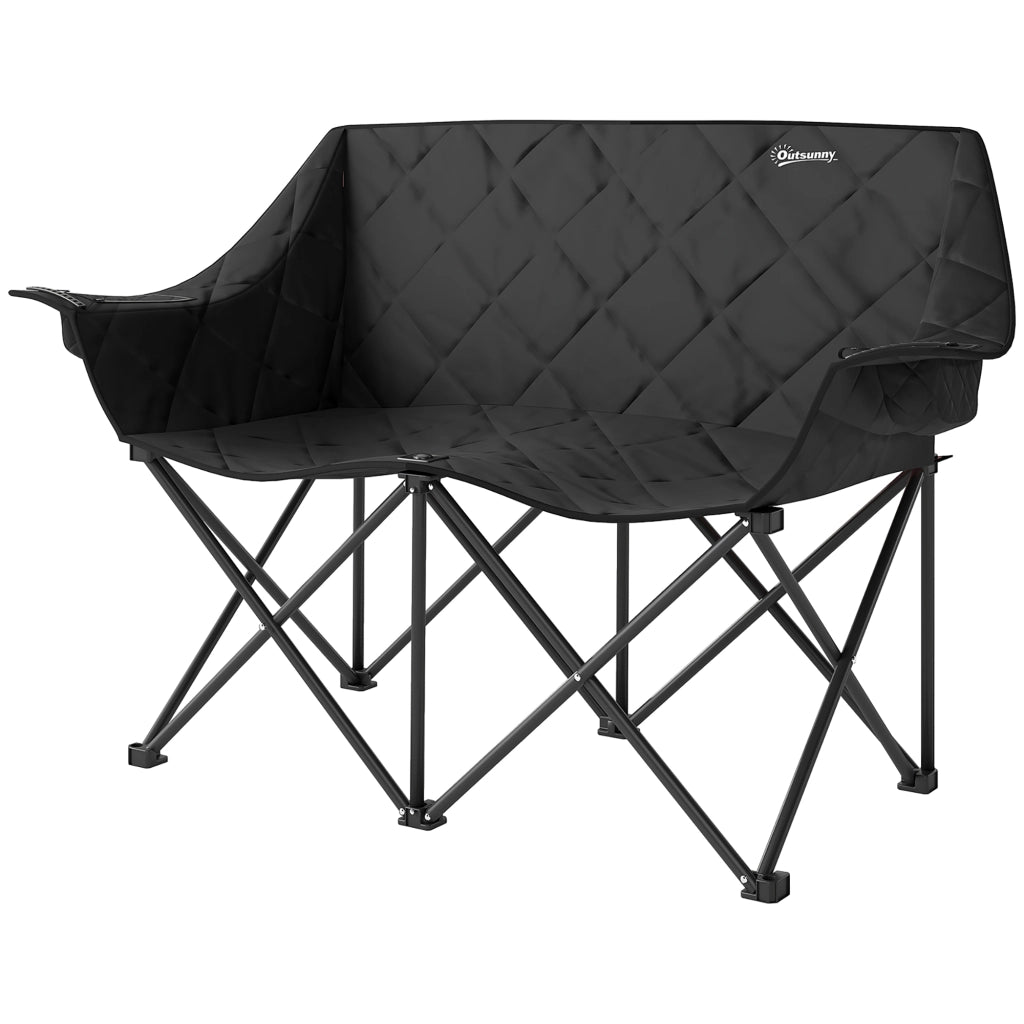 Sedia pieghevole da esterno con borsa ¨C zephmum ¨C nero 60x92x145 cm