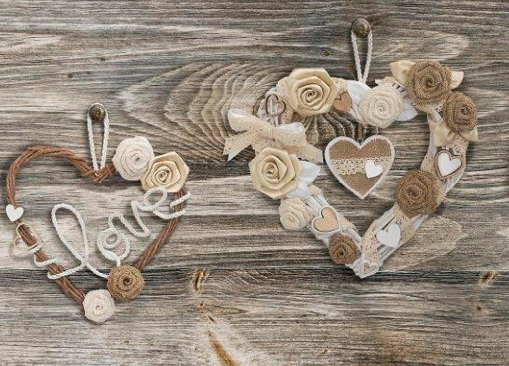 Tappeto Passatoia Cucina Antiscivolo Stampa Digitale Disegno Cuori Pizzo - 50x280 - Pizzo
