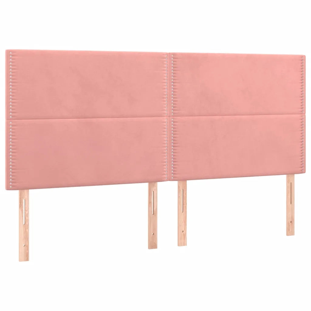 Giroletto con Testiera Rosa 160x200 cm in Velluto cod mxl 61029