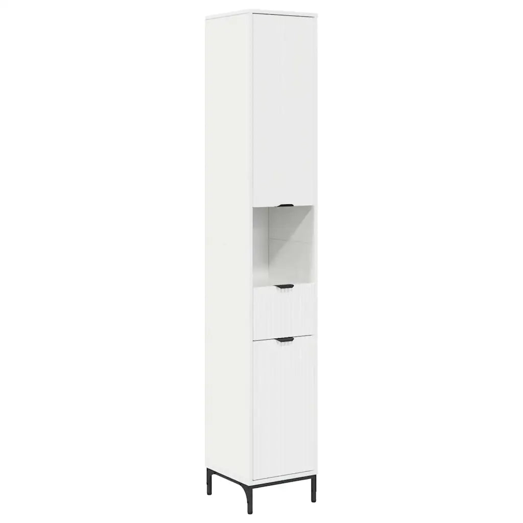 Mobile da Bagno con cassetto Bianco Lucido 31,5 x 33 x 190 cm