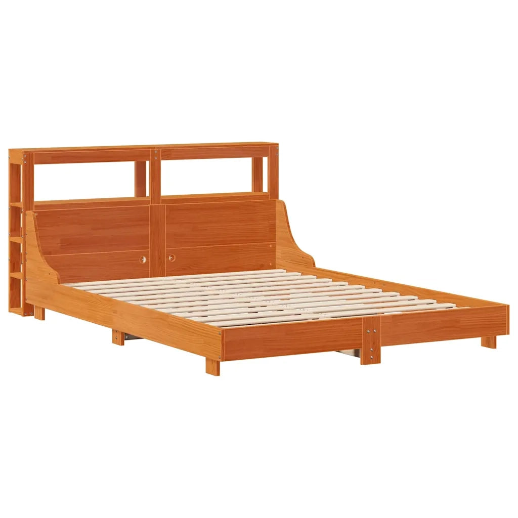 Letto senza Materasso Marrone Cera 160x200 cm in Legno di Pino 3306416