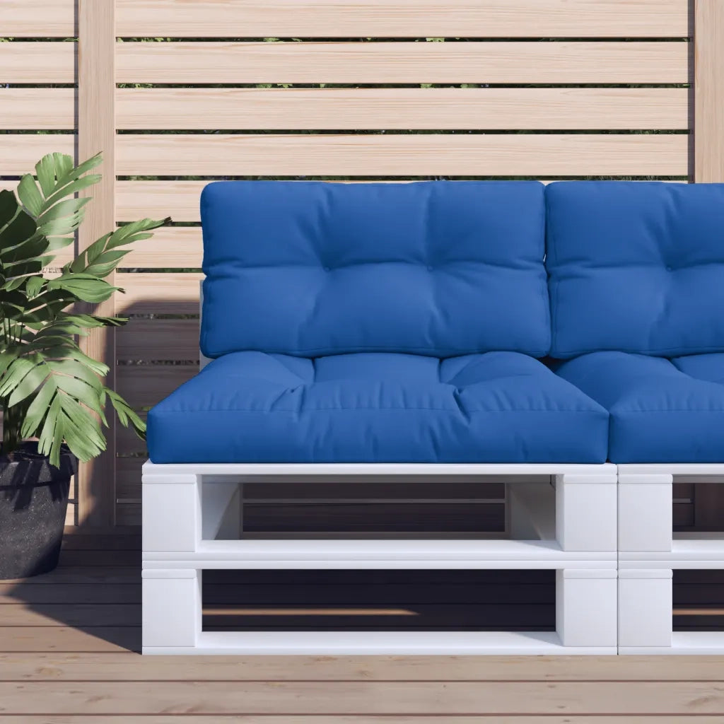vidaXL Cuscino per Pallet Blu Reale 80x40x12 cm in Tessuto