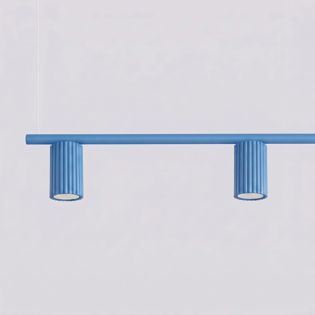 Lampadario KARBON 4 azzurro