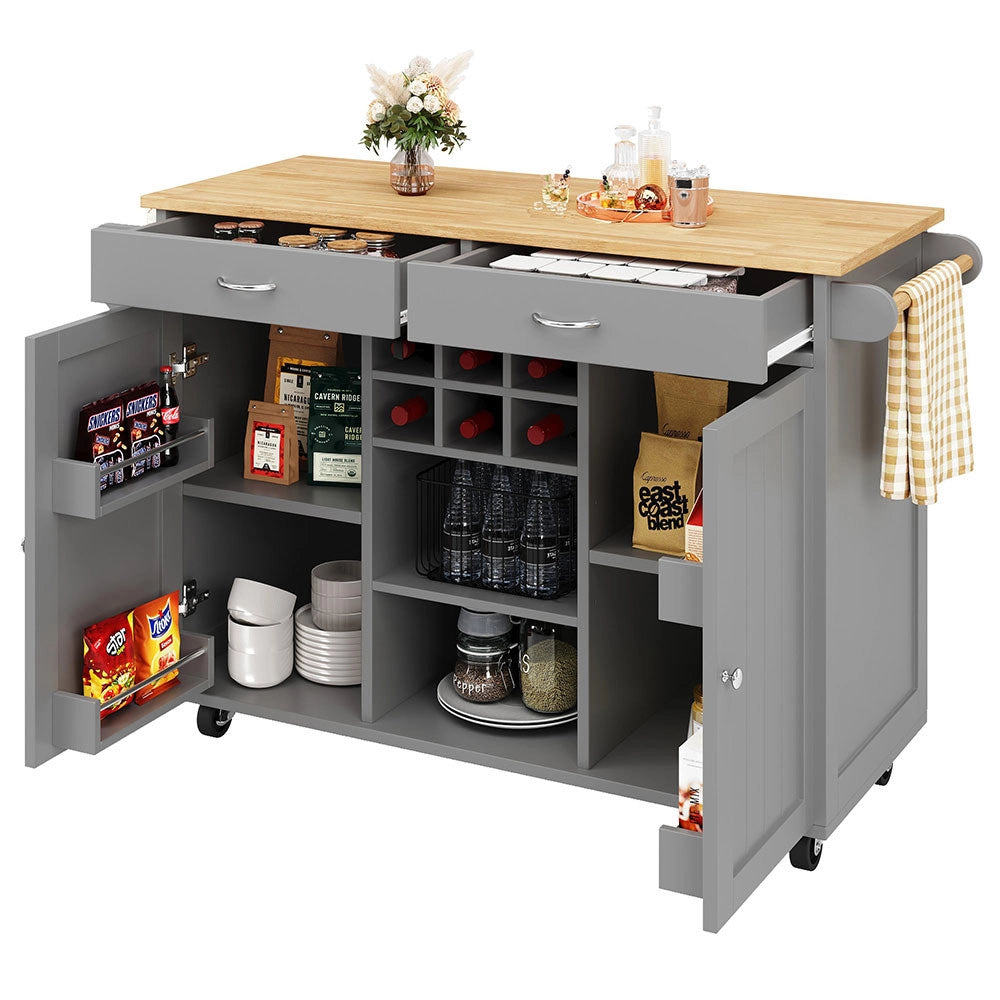 Isola cucina - Xylo - 102x45x92cm venatura legno grigio
