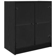 Mobile laterale | Tavolo laterale | Tavolino Rovere Nero 68 x 37 x 75,5 cm Legno multistrato