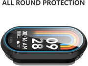 Copristrumento per Smart Band 9 - Materiale policarbonato duro - Protezione 360 gradi - Resistente ai graffi - Ultra leggero - Translucido e nero