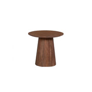 Tavolino RIMBAUD – Effetto legno marrone – Diametro 50 cm