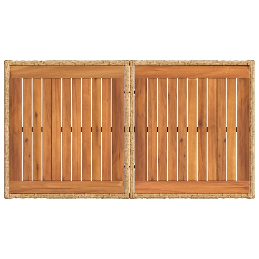 Set Divano da Giardino 7 pz Naturale e Bianco Crema polyrattan 3437892