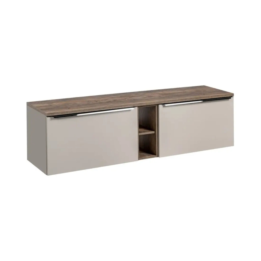 Insieme VANTA taupe: mobili sotto lavabo 180cm + piano lavabo