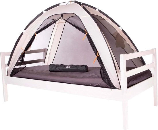 Tenda a molla per lettino - crema - protegge il tuo bambino addormentato dai zanzare e insetti - leggera e compatta - tenda portatile per viaggio