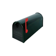 ALUBOX Cassetta Posta Americana 22X17X48 Cm Cassetta Postale In Lamiera Zincata Cassetta Postale Da Esterno Formato Rivista Con Bandierina COLORE: NERO