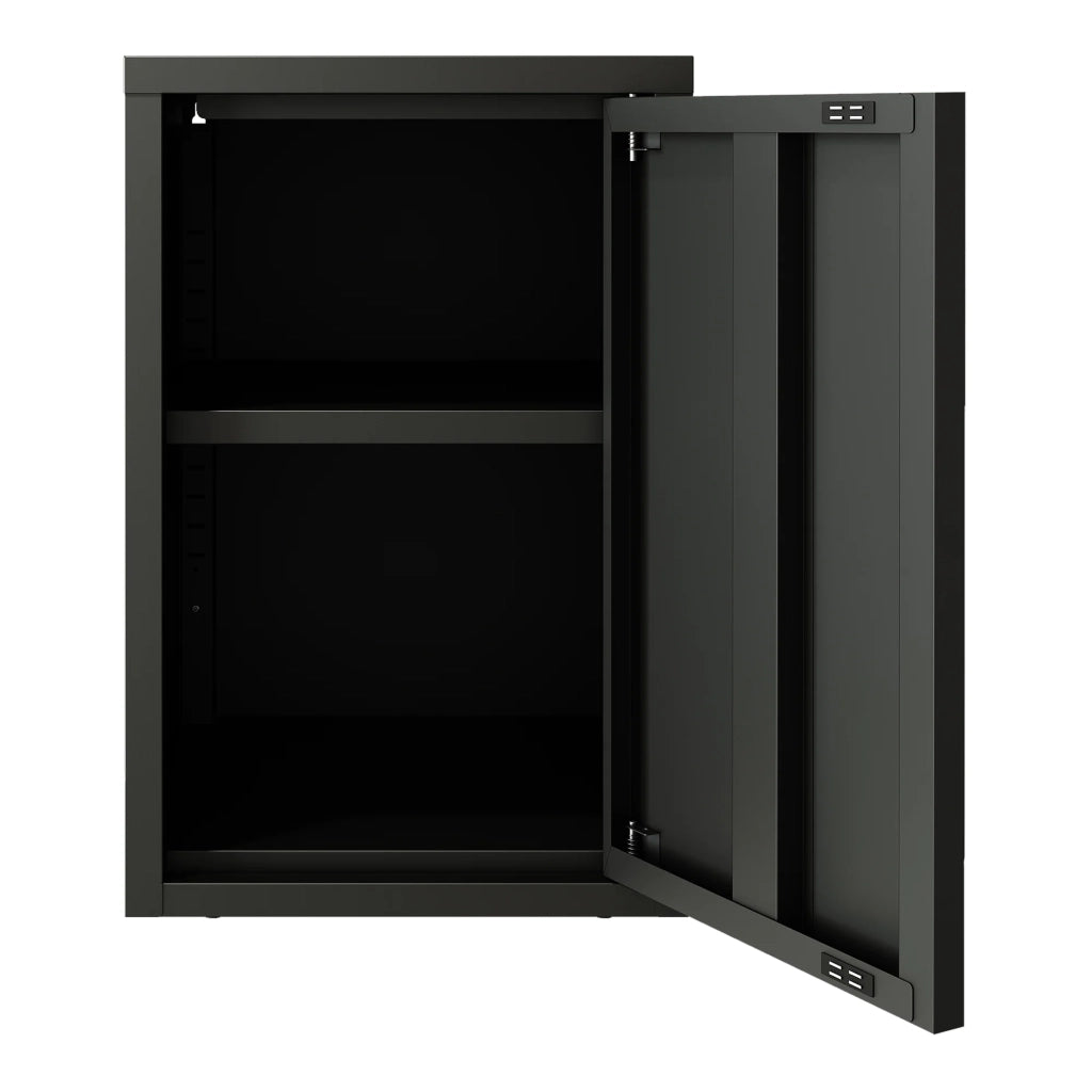 Mobiletto portaoggetti da parete in acciaio nero 50 x 33 x 35 cm 03_0008889